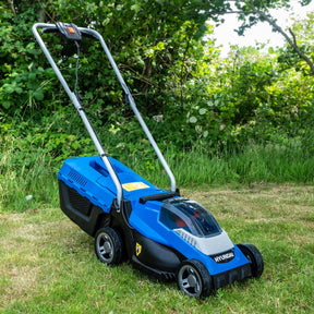 Hyundai 12.6'' / 32cm 40V Cordless Lawnmower Rear Roller 2.5Ah Li-Ion Battery Powered | HYM40LI330P