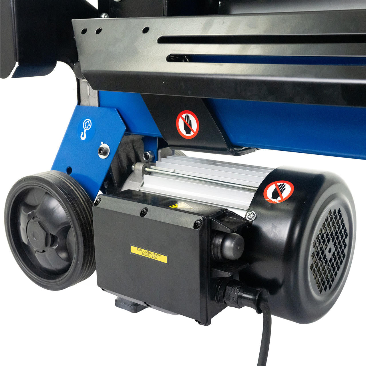 Hyundai 5 Tonne Horizontal Electric Log Splitter with Hydraulic Ram, Steel Protection Cage 520mm Length | HYLS5000HE