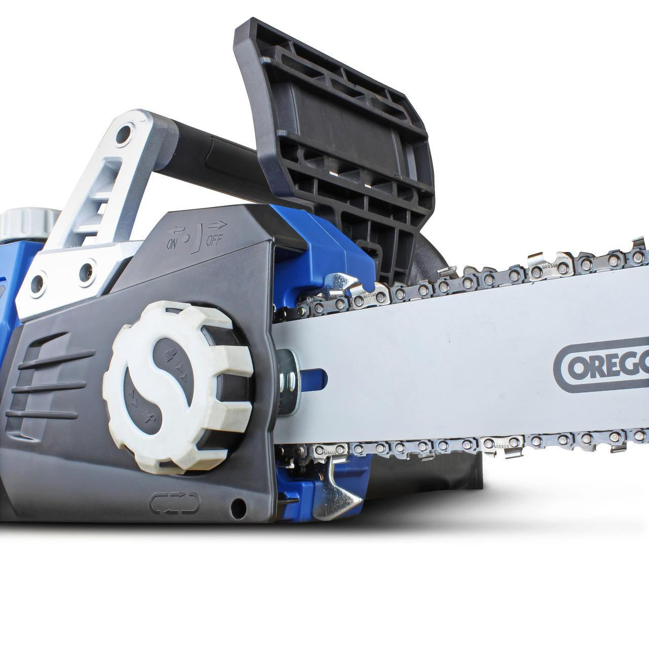 Hyundai 16" 40cm Electric Chainsaw 2400W 230V & Folding Trolley on Wheels, Garden Trolley 100kg | HYC2400E+GTW220