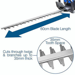 Hyundai 26cc 600mm Petrol Hedge Trimmer Cutter, Easy-Start & Lightweight 2-stroke & Folding Trolley on Wheels, Garden Trolley 100kg | HYHT2600X+GTW220