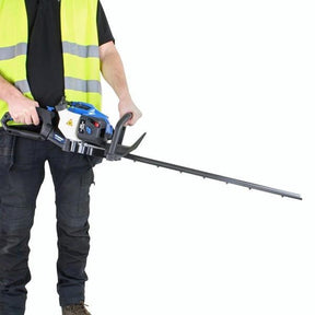 Hyundai 26cc 600mm Petrol Hedge Trimmer Cutter, Easy-Start & Lightweight 2-stroke & Garden Trolley on Wheels, 100kg Load with Brakes | HYHT2600X+GTW260