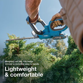 Hyundai 20V 510mm Cordless Hedge Trimmer, 2.0Ah Li-ion Battery, Lightweight & Powerful | HY20CHT
