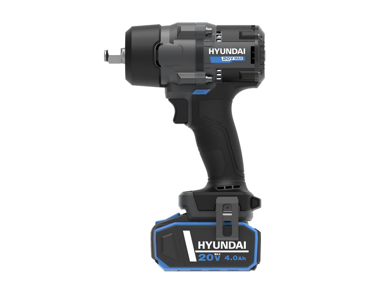 Hyundai 20V Cordless ½’’ Impact Wrench, 700Nm High-Torque with Friction Ring, Bare Unit | IW20X-700 - IW20X-700 with BI20-4 20V 4Ah Battery