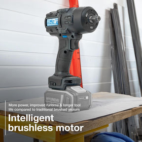 Hyundai 20V Cordless ½’’ Impact Wrench, 700Nm High-Torque with Friction Ring, Bare Unit | IW20X-700 - IW20X-700 with BI20-4 20V 4Ah Battery