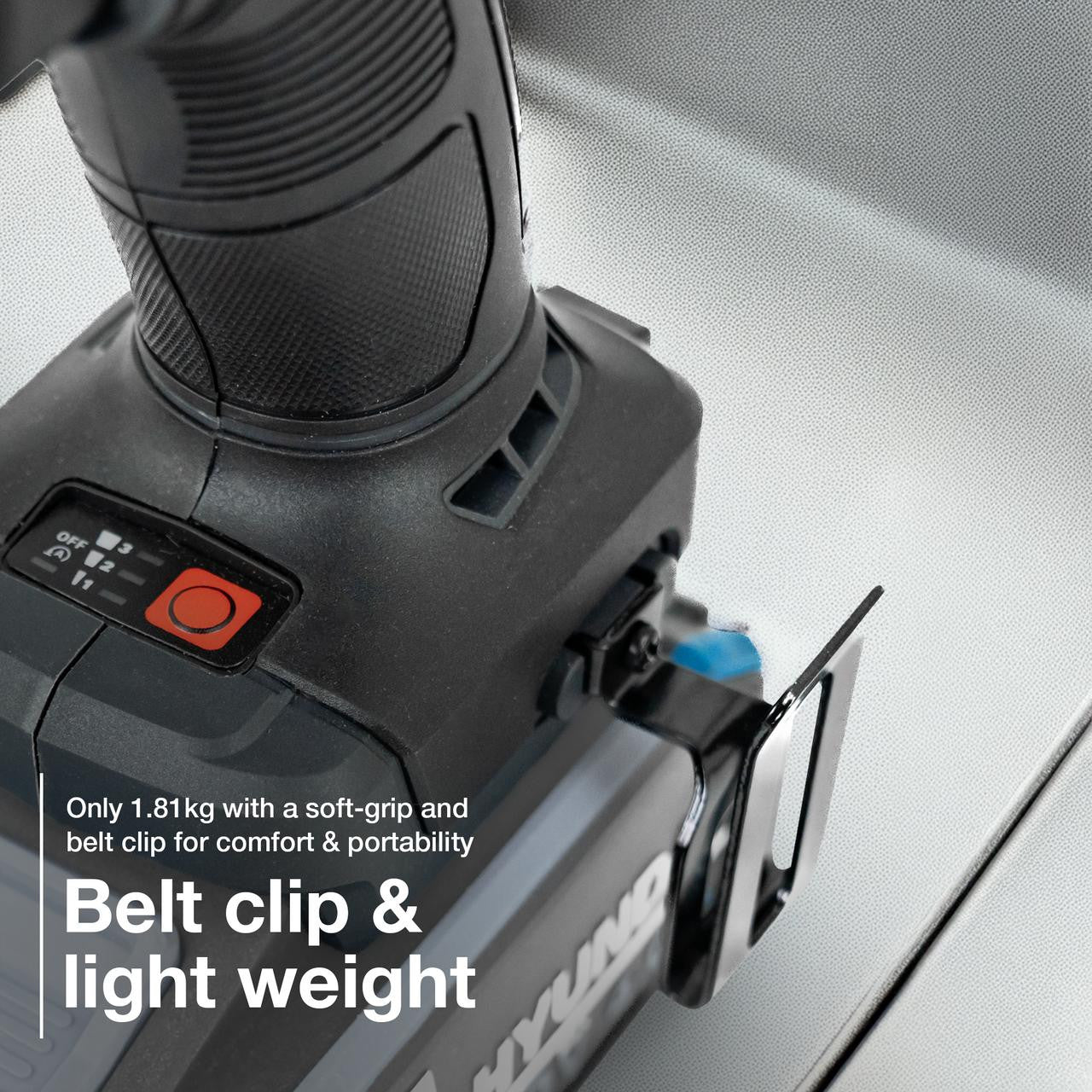 Hyundai 20V Cordless ½’’ Impact Wrench, 700Nm High-Torque with Friction Ring, Bare Unit | IW20X-700 - IW20X-700 with BI20-4 20V 4Ah Battery