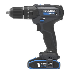 Hyundai 20V 50Nm Cordless Hammer Drill, 2-Speed, 13 mm Chuck LED Light | HD20S-50