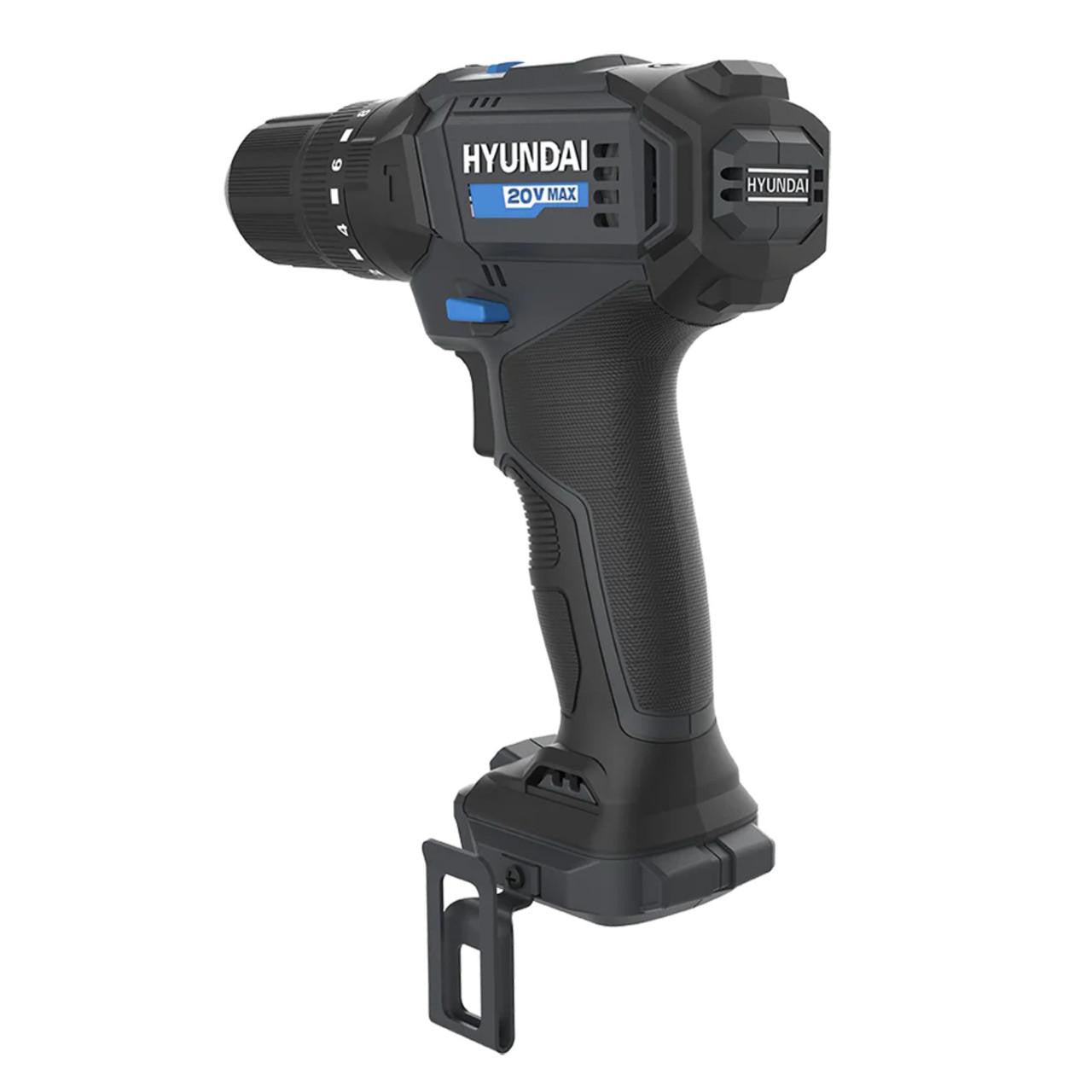 Hyundai 20V 50Nm Cordless Hammer Drill, 2-Speed, 13 mm Chuck LED Light | HD20S-50