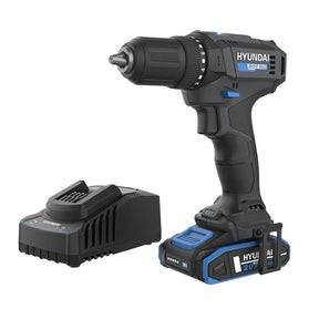 Hyundai 20V 40Nm Cordless Driver Drill, 2Ah Battery and Charger, 2-Speed, LED Light, 13 mm Chuck | DD20S-40TT