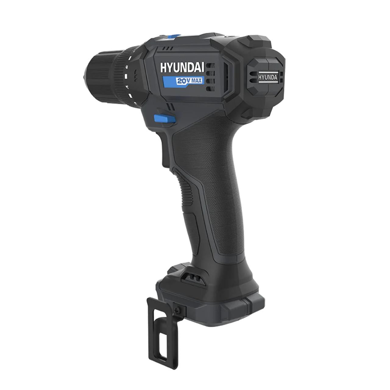 Hyundai 20V 40Nm Cordless Driver Drill, 2Ah Battery and Charger, 2-Speed, LED Light, 13 mm Chuck | DD20S-40TT EU