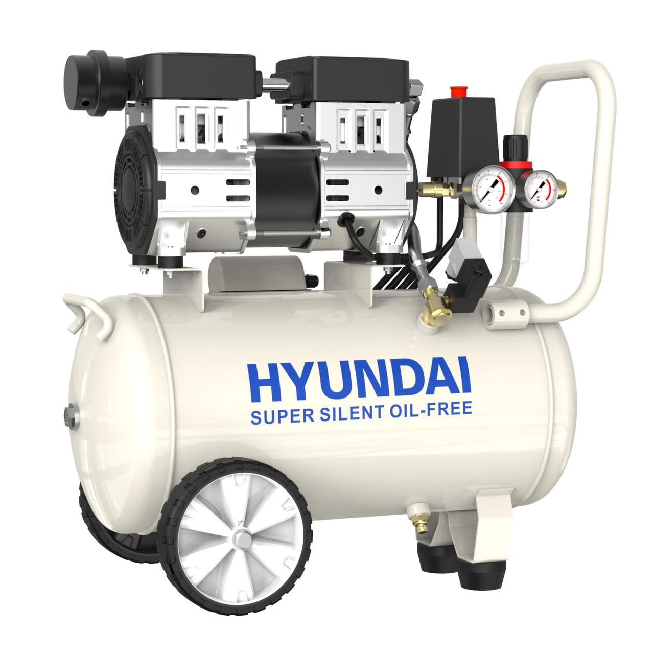 Hyundai 750W / 1HP 24L Oil Free Low Noise Portable Air Compressor 5.2CFM 118psi Direct Drive | HY7524X