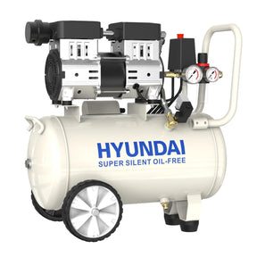 Hyundai 750W / 1HP 24L Oil Free Low Noise Portable Air Compressor 5.2CFM 118psi Direct Drive | HY7524X