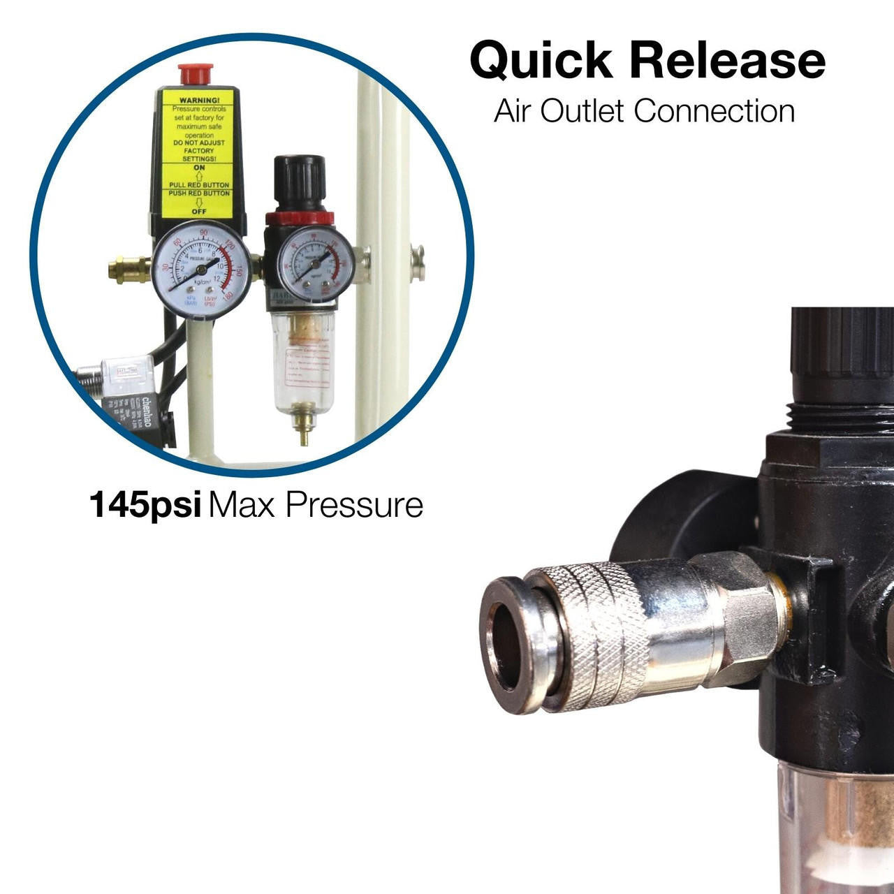 Hyundai 750W / 1HP 24L Oil Free Low Noise Portable Air Compressor 5.2CFM 118psi Direct Drive | HY7524X