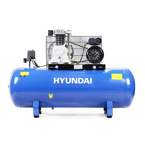 Hyundai 3hp 150L Low Noise Air Compressor 14CFM 145psi Twin Cylinder Belt Drive | HY3150SX