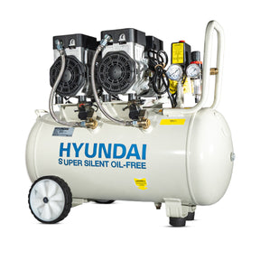 Hyundai 1500W / 2HP 50L Oil Free Low Noise Portable Electric Air Compressor 11CFM 118psi | HY27550X