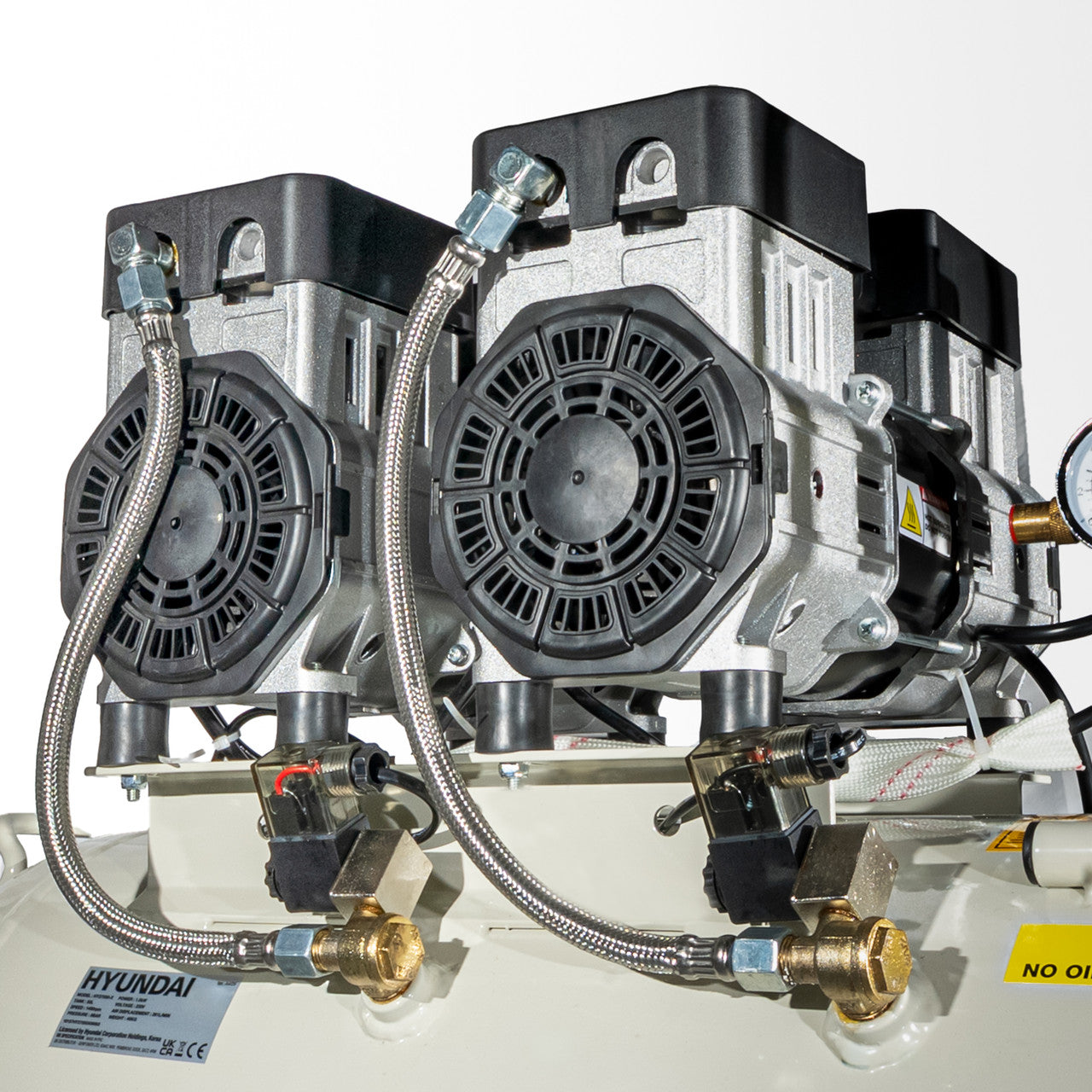 Hyundai 1500W / 2HP 50L Oil Free Low Noise Portable Electric Air Compressor 11CFM 118psi | HY27550X
