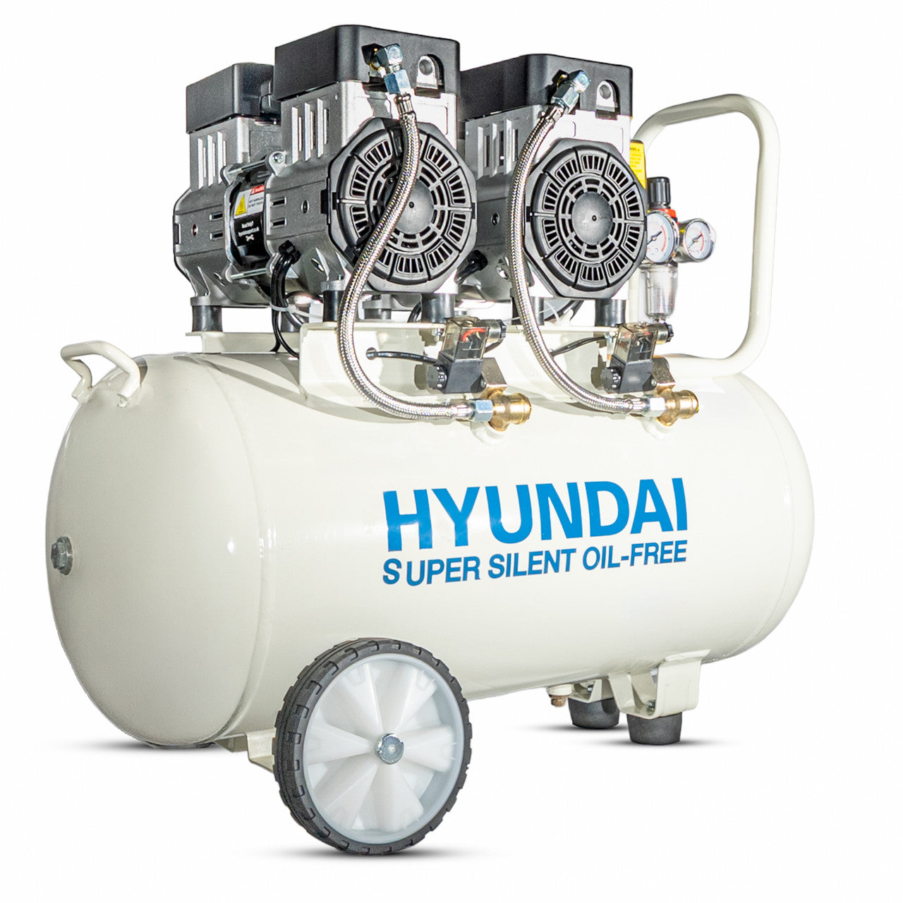 Hyundai 1500W / 2HP 50L Oil Free Low Noise Portable Electric Air Compressor 11CFM 118psi | HY27550X