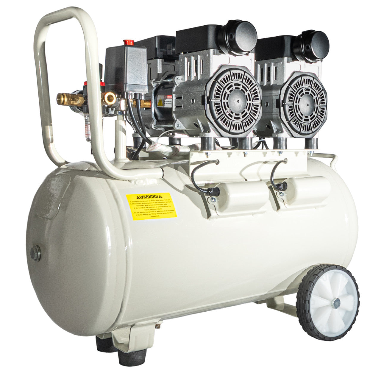 Hyundai 1500W / 2HP 50L Oil Free Low Noise Portable Electric Air Compressor 11CFM 118psi | HY27550X
