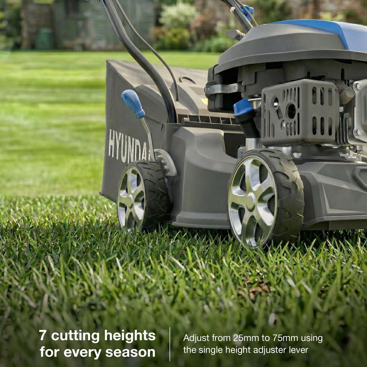 Hyundai 16" / 40cm Petrol Lawnmower, Hand Push, 139cc | HYM16130PX