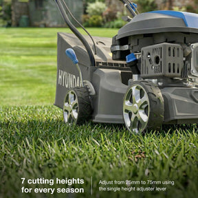 Hyundai 16" / 40cm Petrol Lawnmower, Hand Push, 139cc Engine | HYM16130PX