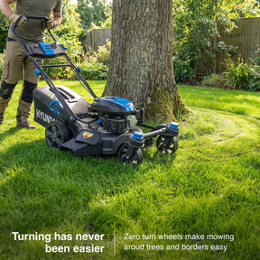 Hyundai 20" / 51cm Zero Turn Self-Propelled Petrol Lawnmower, Electric Start, 196cc | HYM20200SPEZX