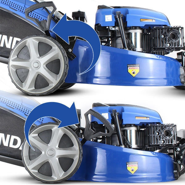 Hyundai 20" / 51cm 196cc 3-in-1 Self-Propelled Lawnmower, Easy Turn, Electric Start, 70L Collector, Rear Discharge & Mulching | HYM510SPEZ