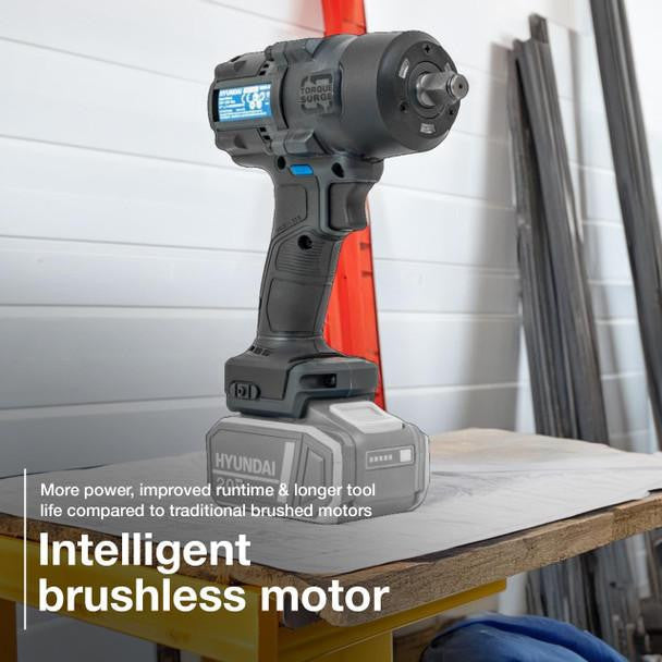 Hyundai 20V Cordless ½’’ Impact Wrench, 700Nm High-Torque with Friction Ring, Bare Unit | IW20X-700