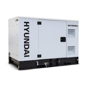 Hyundai 9kW / 11.25kVA* Silenced Diesel Generator, Slow Running, 1500rpm water-cooled, Single Phase 230v Genset | DHY9KSEm