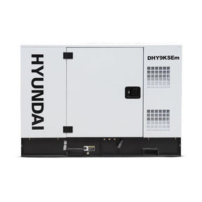 Hyundai 9kW / 11.25kVA* Silenced Diesel Generator, Slow Running, 1500rpm water-cooled, Single Phase 230v Genset | DHY9KSEm