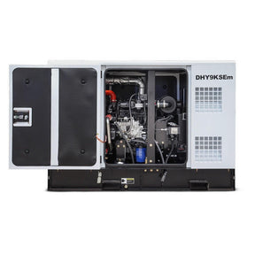 Hyundai 9kW / 11.25kVA* Silenced Diesel Generator, Slow Running, 1500rpm water-cooled, Single Phase 230v Genset | DHY9KSEm