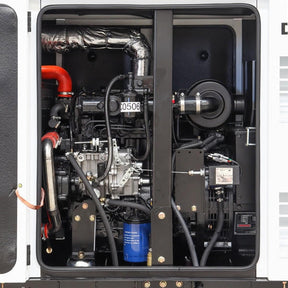 Hyundai 9kW / 11.25kVA* Silenced Diesel Generator, Slow Running, 1500rpm water-cooled, Single Phase 230v Genset | DHY9KSEm