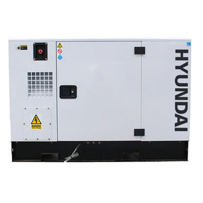 Hyundai 8.8kW / 11kVA Three Phase, 400v / 230v Diesel Generator, 1500rpm Water-cooled Slow Running Genset, Silenced Canopy | DHY11KSE