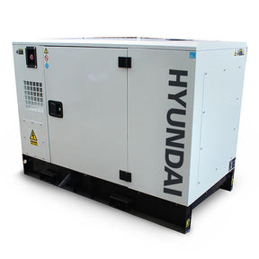 Hyundai 8.8kW / 11kVA Three Phase, 400v / 230v Diesel Generator, 1500rpm Water-cooled Slow Running Genset, Silenced Canopy | DHY11KSE