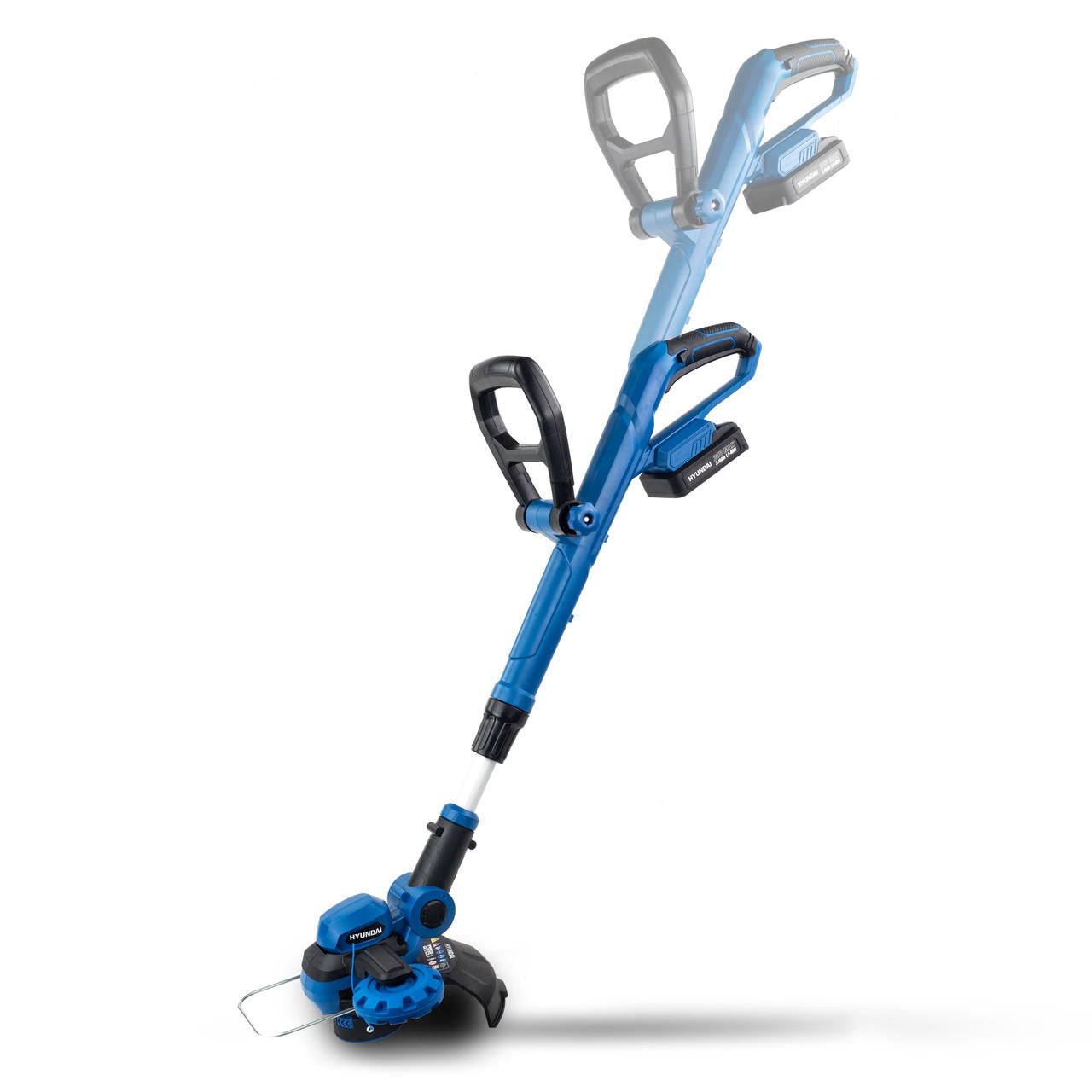 Hyundai 20V 2-in-1 Cordless Grass Trimmer and Lawn Edger 2Ah Battery, 25cm Cut | HY2187