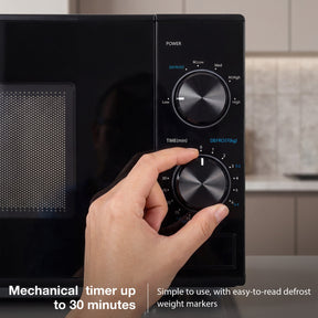 HYUNDAI 800W 20L Solo Microwave, Dial Control, Stainless Steel Interior | HYMW80020MB