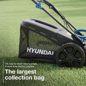Hyundai 22” / 56cm Self-Propelled Petrol Lawnmower, Electric Start, 3-in-1 | HYM22200SPEX