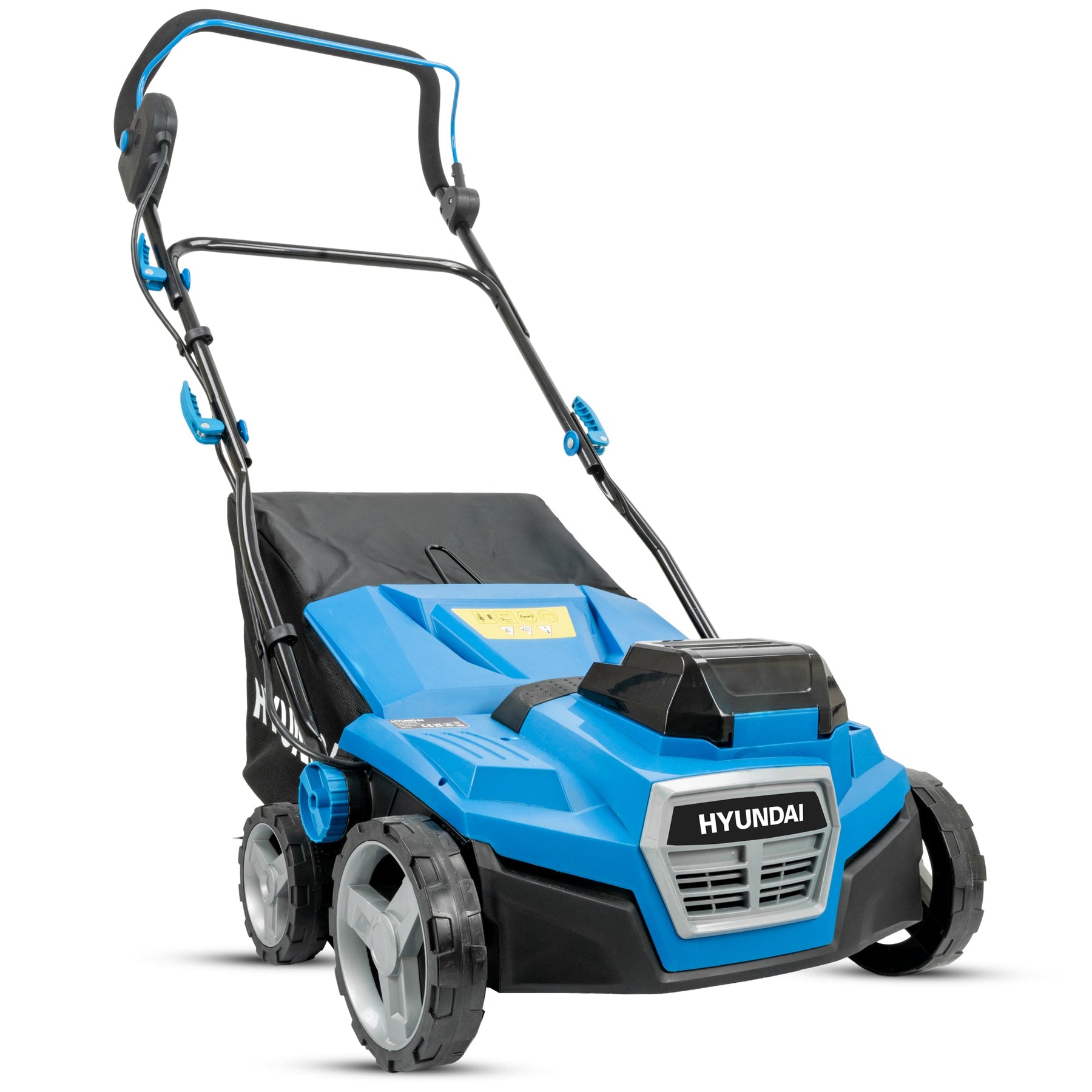 Hyundai 38cm / 15" 40V (2x20V) Cordless Artificial Grass Sweeper Brush, Brushless, 45L Collection Bag | HY40CSW38