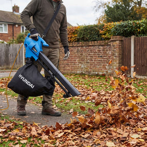 Souffleur et aspirateur de feuilles électrique Hyundai 3000W, 3-en-1, sac de collecte 34L | HYBV3000E3-EU