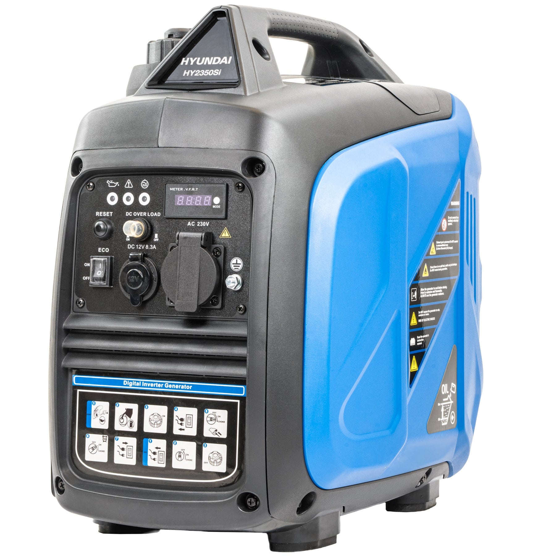 Hyundai 2.0kW / 2000W Inverter Generator, Recoil Start, Pure Sine Wave | HY2350Si-EU