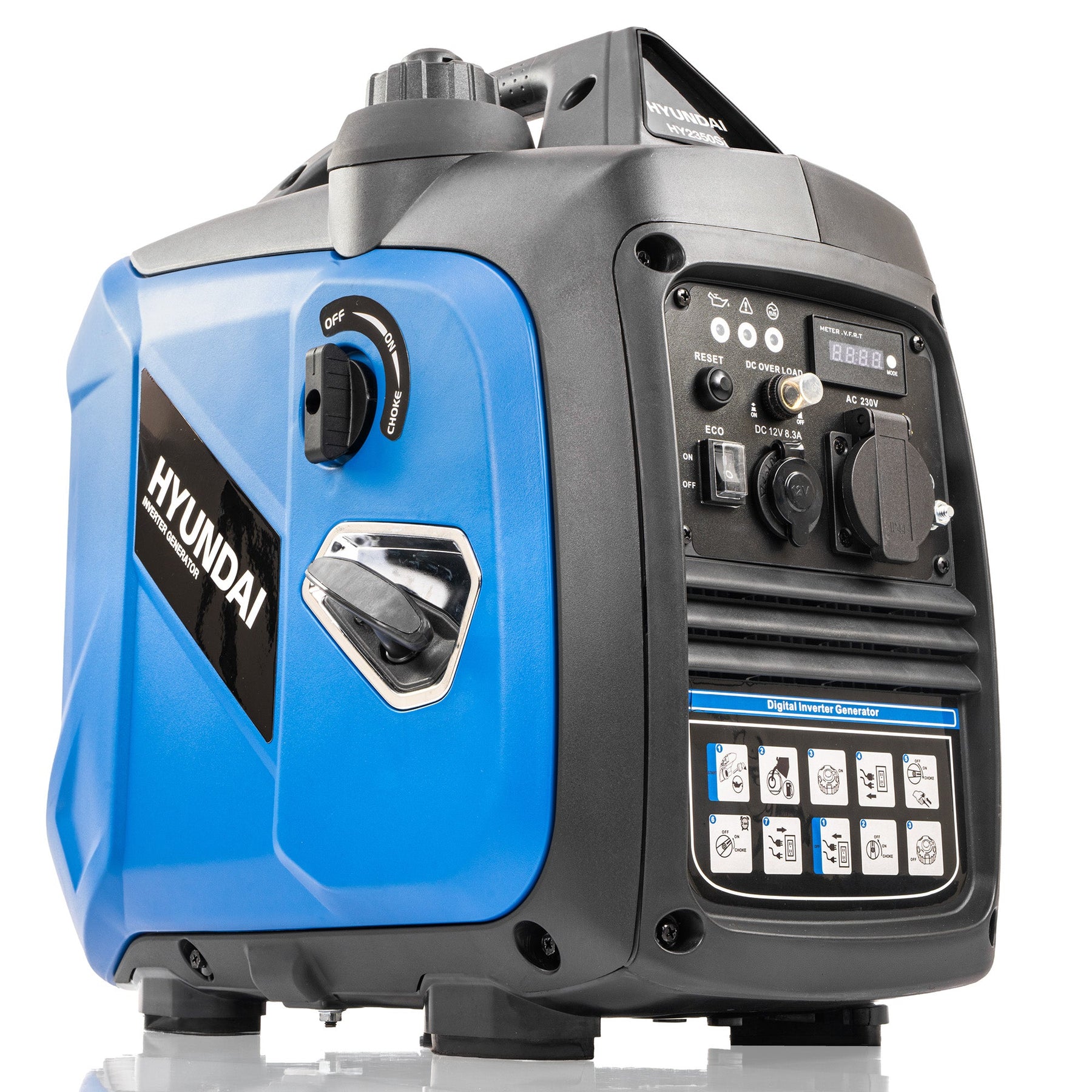 Hyundai 2.0kW / 2000W Inverter Generator, Recoil Start, Pure Sine Wave | HY2350Si-EU