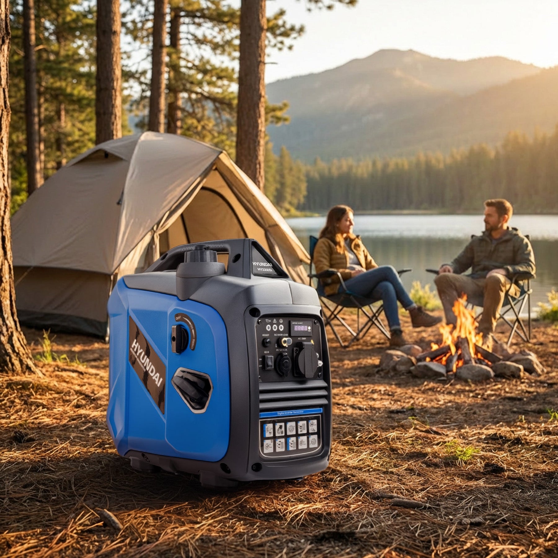 Hyundai 2.0kW / 2000W Inverter Generator, Recoil Start, Pure Sine Wave | HY2350Si-EU
