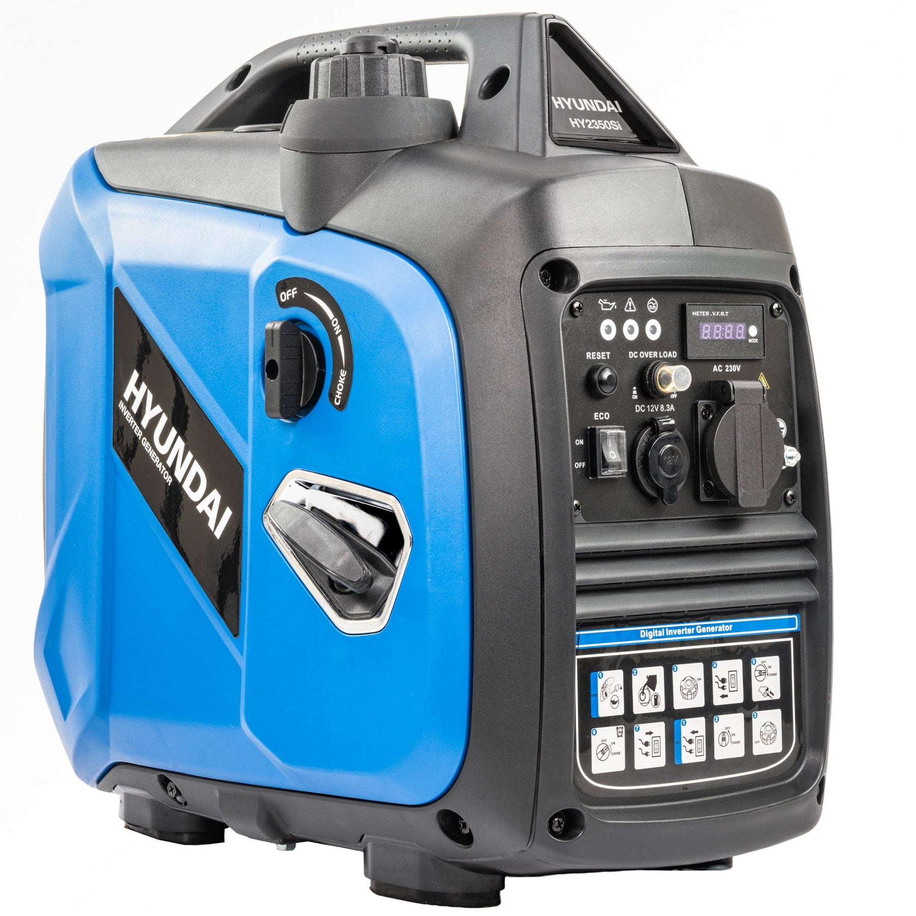 Hyundai 2.0kW / 2000W Inverter Generator, Recoil Start, Pure Sine Wave | HY2350Si-EU