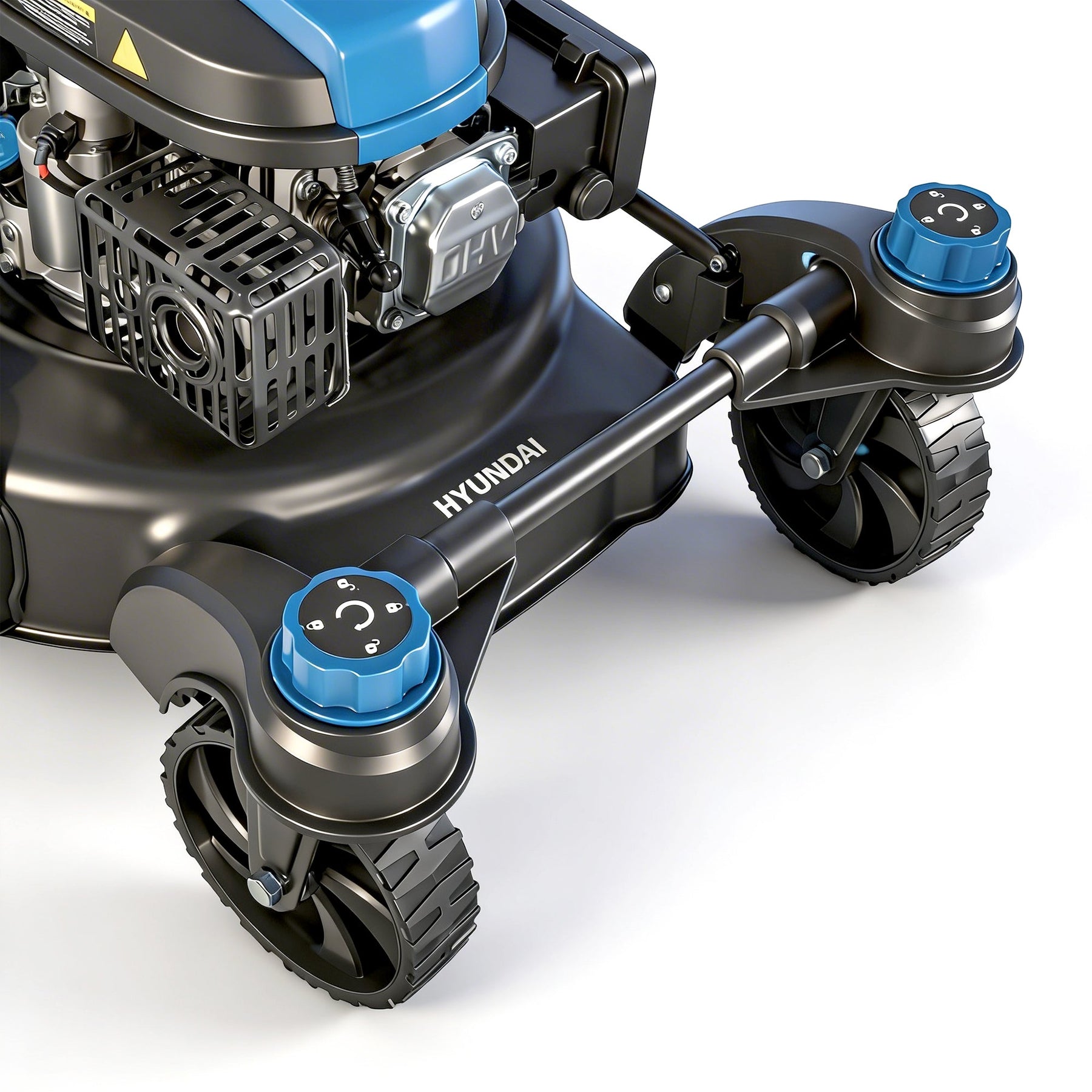 Tondeuse thermique autotractée Hyundai 51cm, Zéro virage, Démarrage électrique, 3-en-1 | HYM20200SPEZX-EU