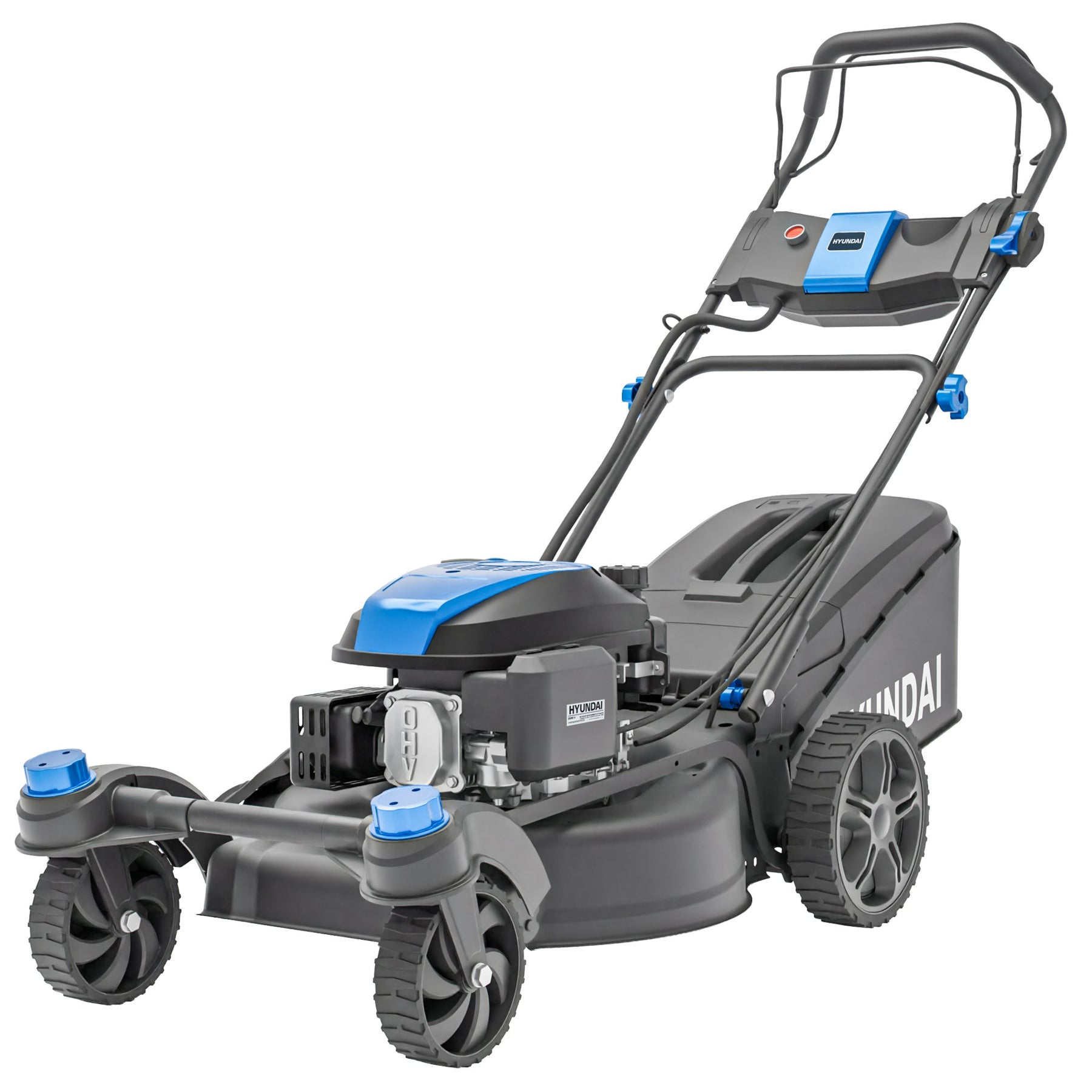 Tondeuse thermique autotractée Hyundai 51cm, Zéro virage, Démarrage électrique, 3-en-1 | HYM20200SPEZX-EU