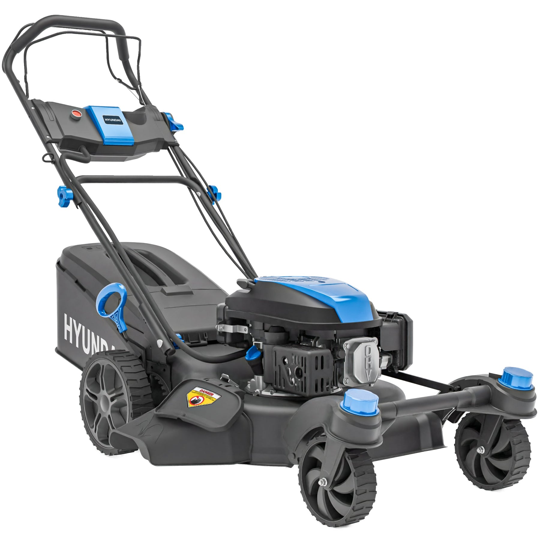 Tondeuse thermique autotractée Hyundai 51cm, Zéro virage, Démarrage électrique, 3-en-1 | HYM20200SPEZX-EU