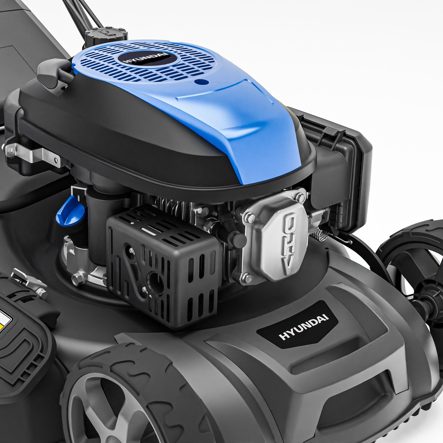 Hyundai 56cm Self-Propelled Petrol Lawnmower, Electric Start, 3-in-1 | HYM22200SPEX-EU