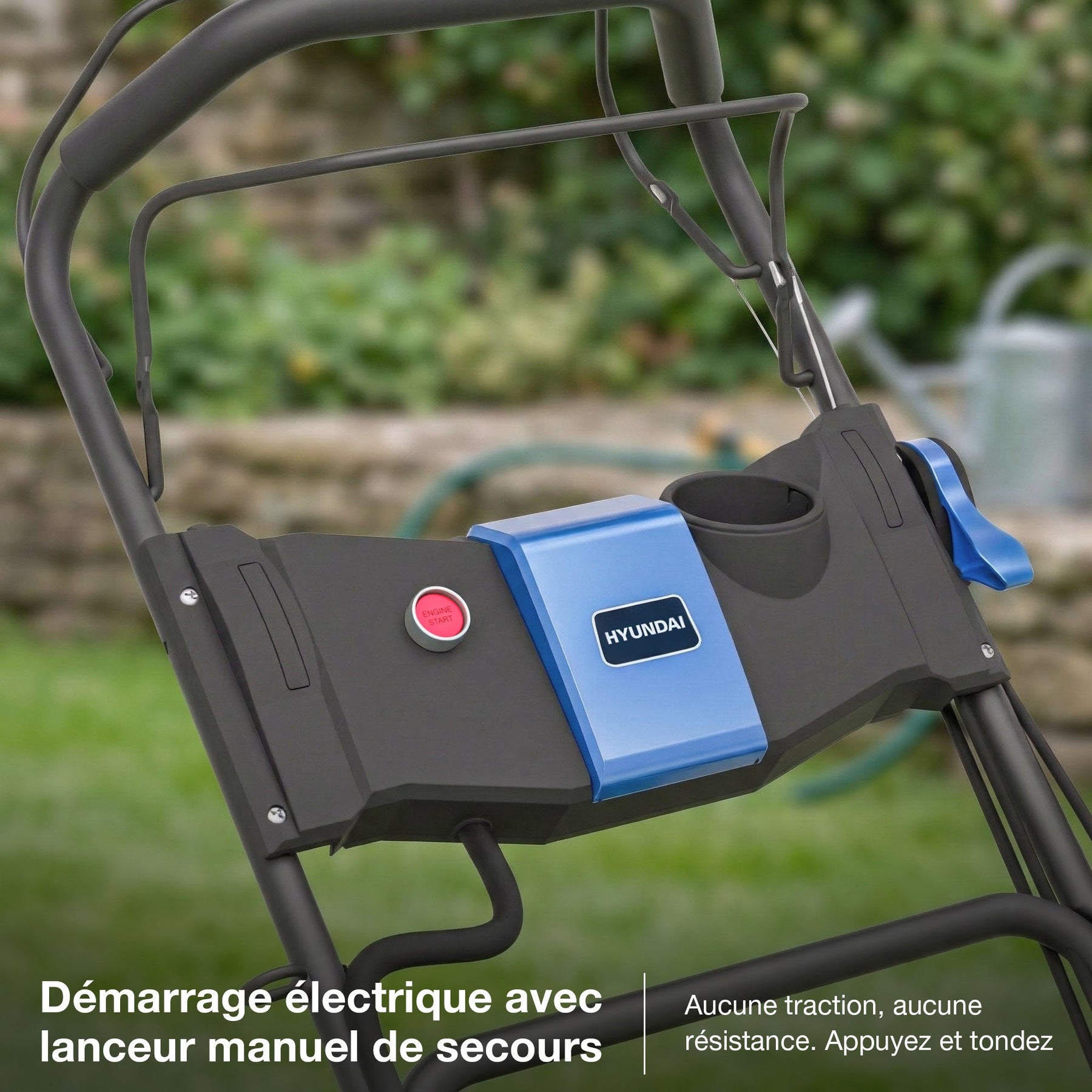 Hyundai Tondeuse à Gazon Autotractée à Essence 46cm, Démarrage Électrique, 139cc | HYM18150SPEX-EU
