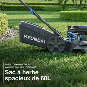 Hyundai Tondeuse à Gazon Autotractée à Essence 46cm, Démarrage Électrique, 139cc | HYM18150SPEX-EU