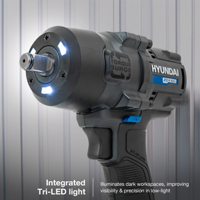 Hyundai 20V Cordless ½’’ Impact Wrench, 700Nm High-Torque with Friction Ring, 20V 4AH Battery & Charger | IW20X-700+BI20-4+C20-2