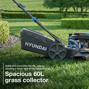 Hyundai 18" / 46cm Self-Propelled Petrol Lawnmower, 139cc, Mulching | HYM18150SPX