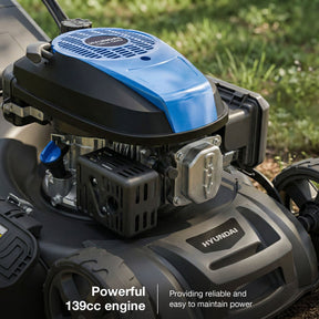 Hyundai 18" / 46cm Self-Propelled Petrol Lawnmower, 139cc, 4-in-1, Mulching | HYM18150SPX